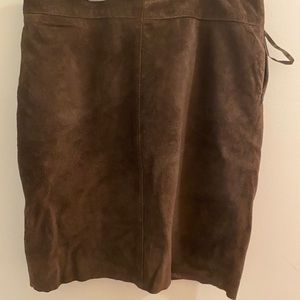 Suede skirt